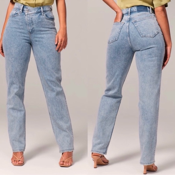 Abercrombie & Fitch Ultra High Rise 90s Straight Crossover Jean Size 31/12 - Picture 3 of 9